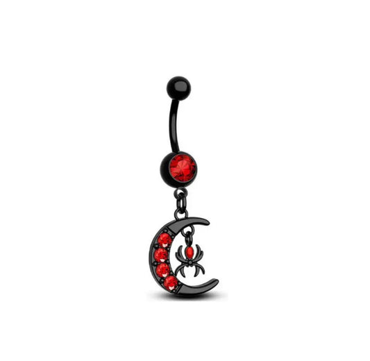 Web Moon Belly Ring